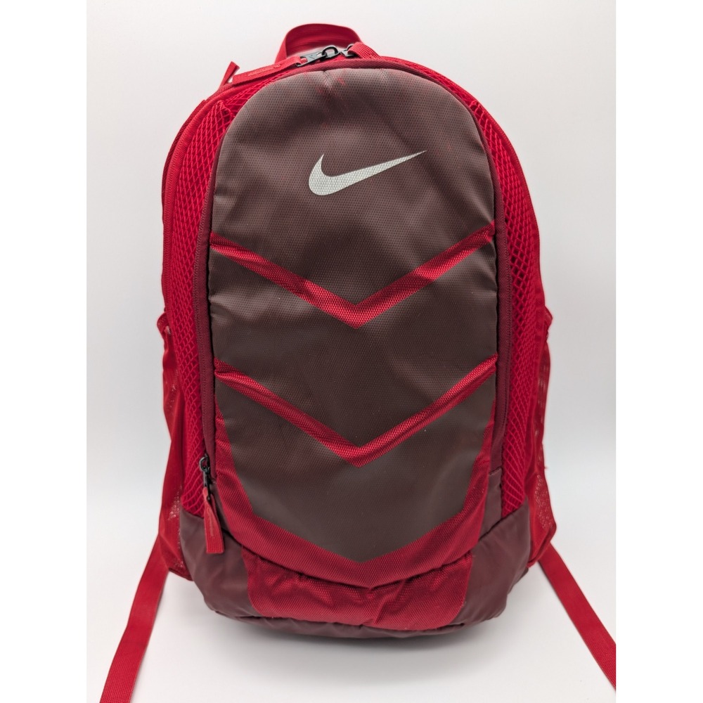 Nike Max Air Backpack Red Padded Straps Mesh Pockets Athletic Bag BA5247 - 657